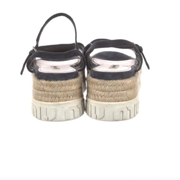 EUC Miu Miu Authentic Platform B&W Sandals w buckle strap - Picture 5 of 6